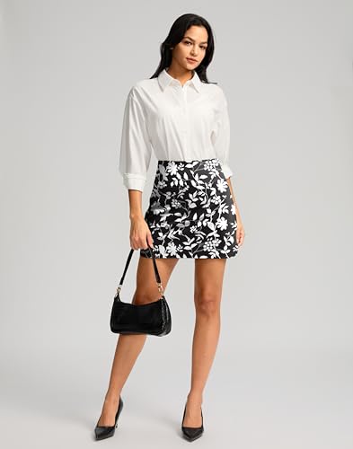 Image of SANTINY Women's Golf Skirts Skorts | High Waisted Tennis Skirt Athletic Workout Casual Skorts for Woman with Short Pockets
