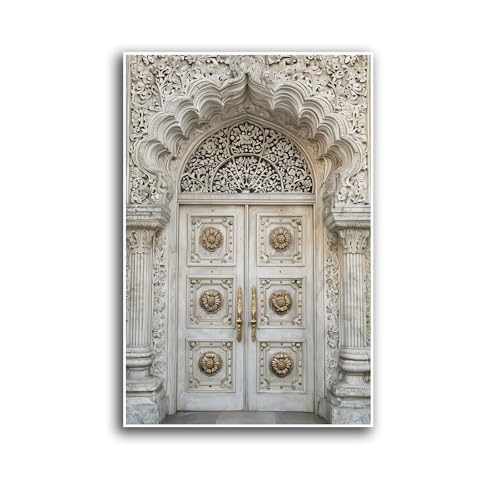 Set of 3-3 Indian Wall Art Neutral Grey Indian Doors