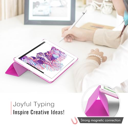 Coque iPad 9.7 avec support ajustable et mise en veille auto rouge