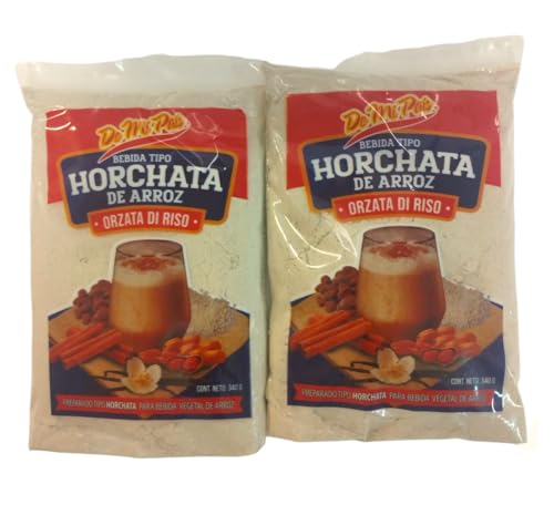 DE MI PAIS - HORCHATA DE ARROZ EN POLVO - PACK DE 2 - 340 G - BEBIDA TIPO HORCHATA DE ARROZ EN POLVO - SABOR A VAINILLA