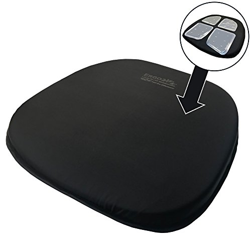 Ergo21 Liquicell Original Seat Cushion & Lumbar Support Pillow For Office Chair, Car, Tailbone Pain - Better Than Gel, Foam, And Air! Liquid-Filled Membranes Improved Blood Flow By 150% #TOP5
