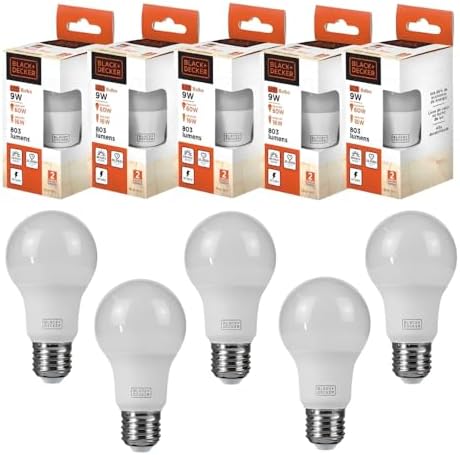 Kit 5 Lâmpadas LED 9W Luz Branco Frio 6500K Bocal Padrão E27 Bivo...