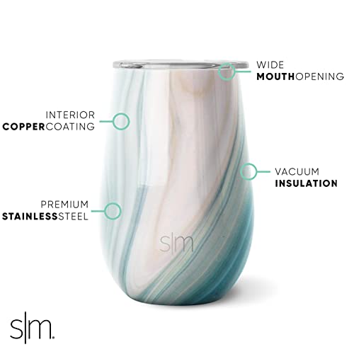 Simple Modern Wine Tumbler & Bottle Bundle | Two 12Oz Insulated Wine Tumbler And One 25Oz Bottle | Gifts For Women Men Her Him | Spirit Collection | Ocean Quartz #TOP1
