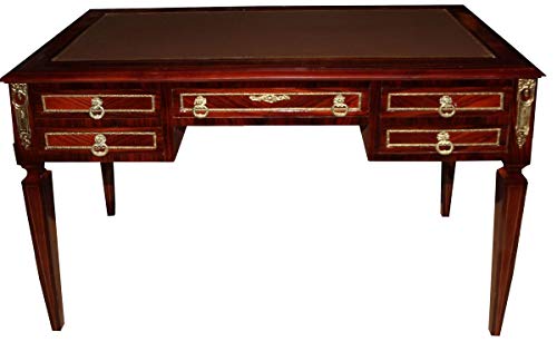 Casa Padrino Luxury Secretary Escritorio Barroco 5 cajones 120 cm - Hecho a Mano de Madera Maciza - Escritorio Barroco mobiliario de Oficina