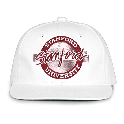 NCAA Stanford Cardinal Unisex Retro Classic Circle Design, White, Adjustable
