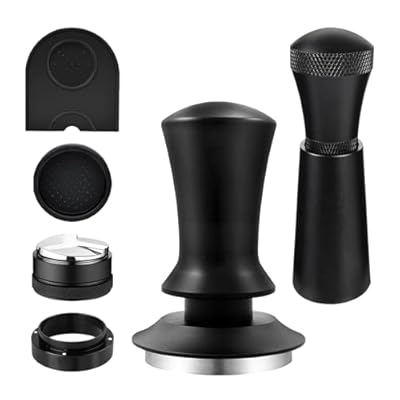 TECKZOON Juego de 6 prensadores de café de 51 mm, acero inoxidable para cafeteras portafiltros, accesorios Barista con anillo dosificador, distribuidor de café, alfombrilla antideslizante y base para | Ya disponible en tu tienda friki favorita! En mundofriki.es!