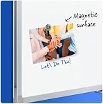 Mead White Board 48" x 36", Magnetic Dry Erase Whiteboard for Wall, White/Silver (SM85357)