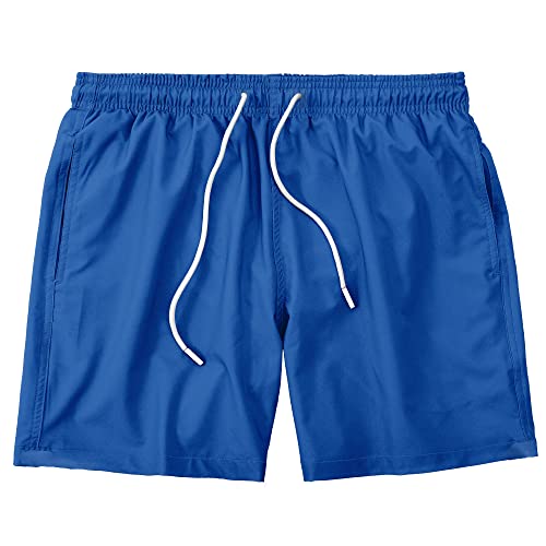 Kit 4 Shorts Masculino Mauricinho Praia Bermuda Treino Academia Esporte Liso Lisa Tactel, Tam G, Azu