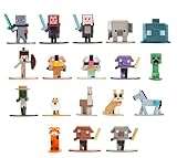 Minecraft Legends 1.65' 18-Pack Die-Cast Figures Nano Metalfigs, Toys for Kids and Adults