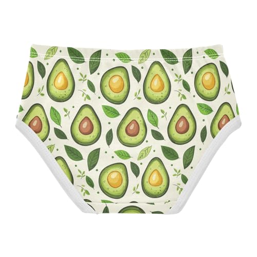 ZZKKO Green Avocado Girls Underwear Toddler Panties for Girls Comfort Brief Size 2T-8Y2