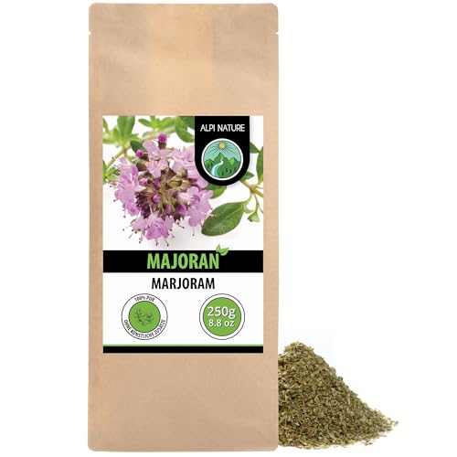 Alpi Nature Majoran gerebelt 250g Majoran getrocknet Kräuter zum Würzen und Kochen