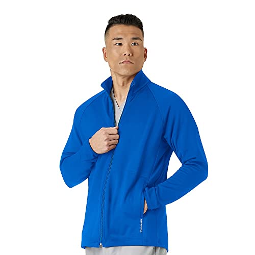 WonderWink Men's Wink Knits Fleece Full-Zip jacket, Royal, XL