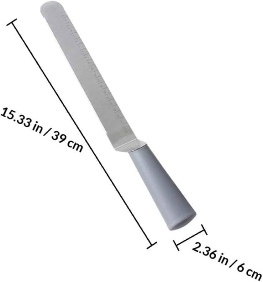 TOYANDONA Stainless Steel Cream Scraper Butter Spatula Thickened Handled Baking Tool for Cake Decorating and Frosting in Kitchen Use Random Color