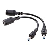 7.4 x 5.0 mm hembra perfk 2 x universal DC 7.4 x 5.0 mm hembra a 4.5 x 3.0 mm DC fuente de alimentación Cable 18.5 V/19 V/19.5 V para HP, DELL
