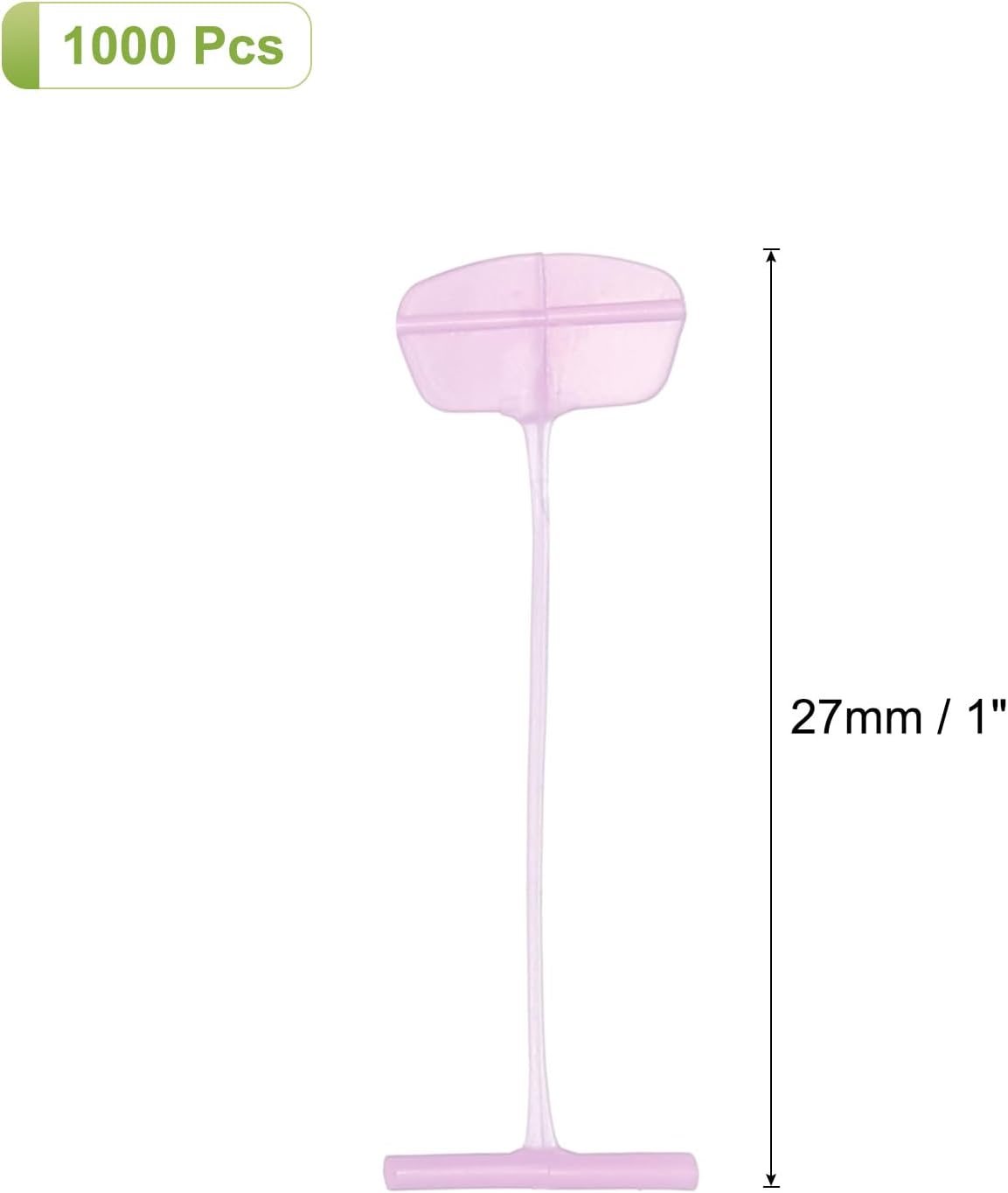 MECCANIXITY 1000 Pcs Standard Tagging Barb Fasteners, 1 Inch Pink Tagging Gun Fasteners Tagging Gun Refill Plastic Garment for Clothing Fine Stitch Price Refills Tag Label