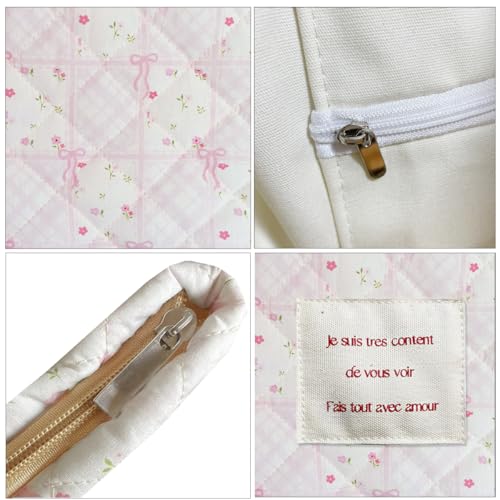 Image of Sunwel Fashion Top Zipper Floral Quilted Bag Small Tote Bag for Women