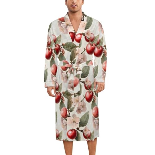 Robe de nuit kimono floral rose cerise pour homme et femme