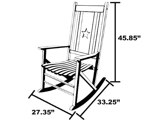 Leigh Country Heartland Star Cut Out, Natural Rocking Chair