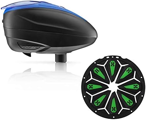 Dye LT-R Electronic Paintball Loader - Blue with HK Army Epic Speed Feed (Blue with Mint Epic Speed Feed)