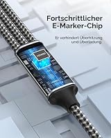 RAVIAD Kurz USB C auf Multi Ladekabel 3 in 1 mit LED Display 100W [50CM] – Ansicht 5