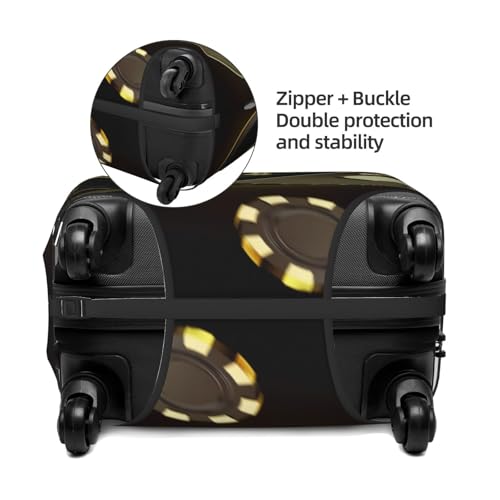 Casino Cards For Travel Luggage Cover Suitcase Protector Fits 18-32 Inch Travel Luggage Protector Elastic Luggage Anti-Scratch Suitcase Cover2