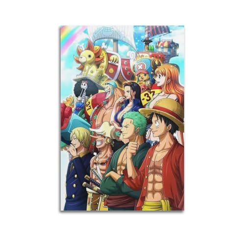 CPSIETBFU Póster de cómic de una pieza, pintura decorativa, lienzo, póster de pared e imagen artística moderna para decoración de dormitorio familiar, pósteres de 40 x 60 cm