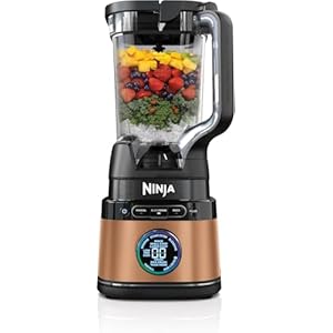 Ninja 2-in-1 Detect Power Mixer Pro & Single Serve, 1200W Mixer mit Krug, & Single Serve Behälter, Smoothies mixen, Gemüse hacken & Frozen Drinks mixen, Kupfer/Schwarz, TB301EUCP