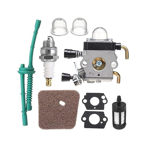 Carburador para cortacésped Para STIHL FS38 FS45 FS46 FS55 KM55 FS85 Kit de reparación de cortacésped para bujía para enchufe carburador conjunto parte junta de filtro de combustible y aire
