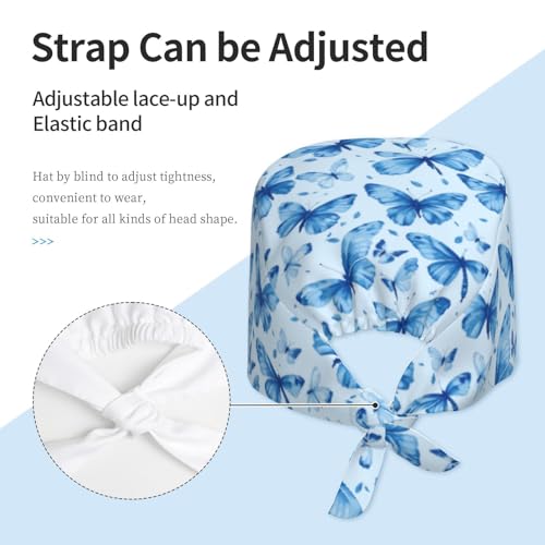 Image of WILL BUDXEG Working Cap with Sweatband for Women Men, Adjustable Cleaning Working Hats, Nurse Surgical Caps(Tie Back)