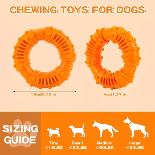 AHEJIOO Hundespielzeug Unzerstörbar Gummi Für Starke Kauer, Kauspielzeug Hund zur Zahnreinigung, Hunde Spielzeug, Unzerstörbares Hundespielzeug Für Kleine, Mittlere & Große Hunde﻿(13cm)