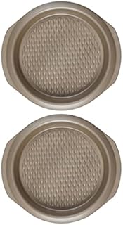 Salter COMBO-8226 Olympus 30 cm Cake Tin - Set of 2 Non-Stick Round Baking Tin, Large Baking Trays with Textured Base, Sponge Cake Pan, Carbon Steel Bakeware, PFOA-Free Quiche Pan, Twin Pack, Gold