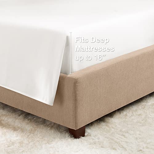 Empyrean Full Sheets Set - 110 Gsm 6 Piece Bed Sheets For Full Size Bed, Double Brushed Full Size Sheets, Hotel Luxury Sheets, Soft Bedding Sheets & Pillowcases - White #TOP4