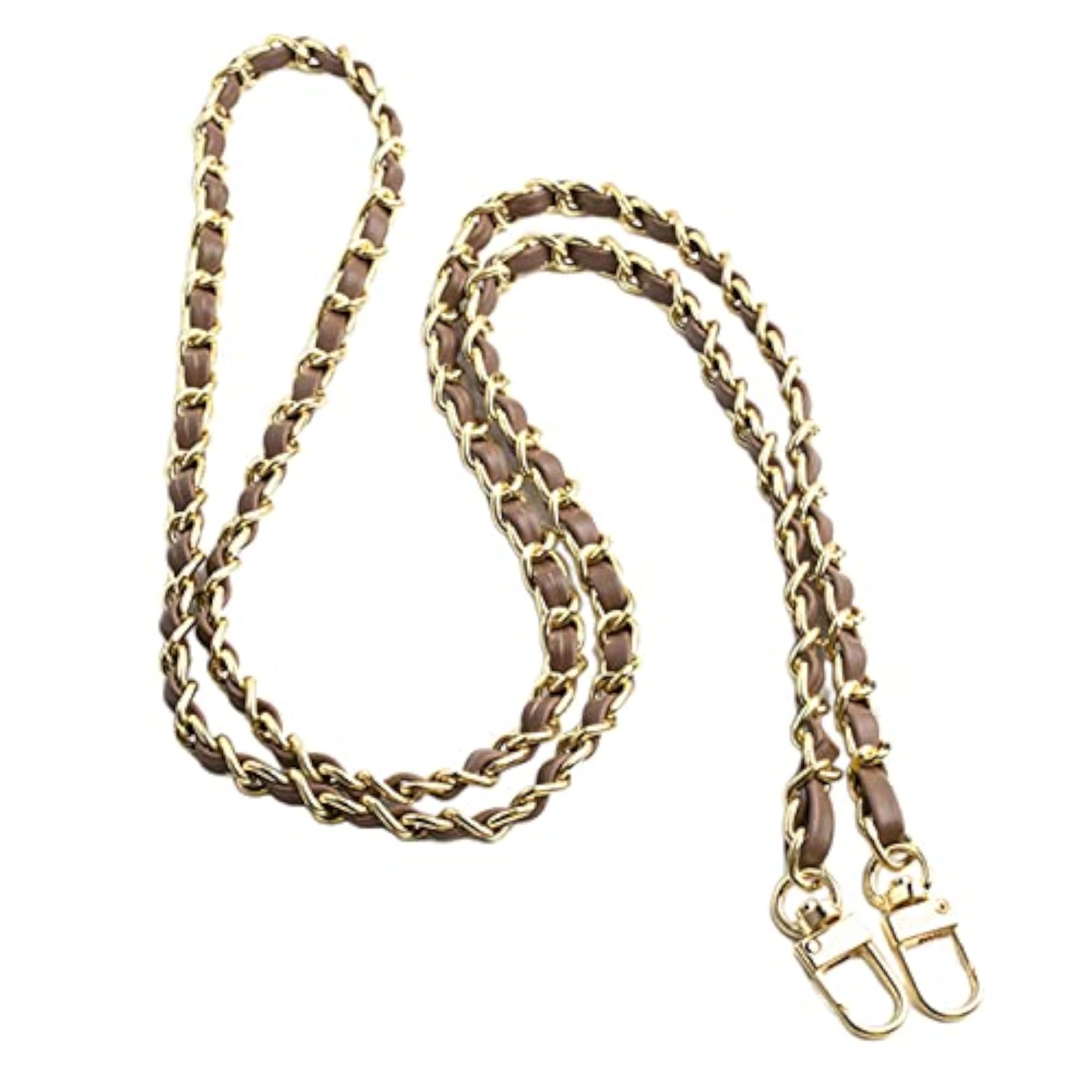 Metal and Leather Purse Chain Strap Shoulder Bag Strap