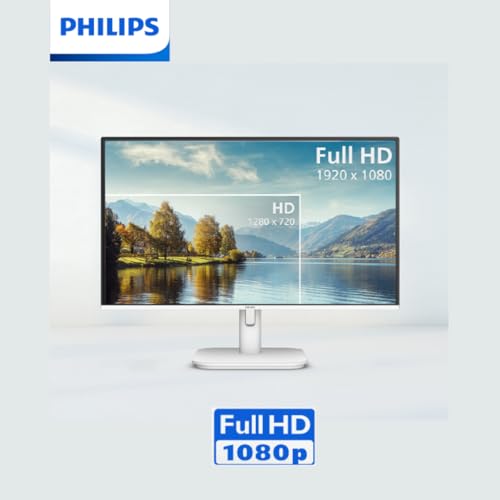 Image of PHILIPS 27E1N1100AW 27 inch Full HD Monitor, White Body, 100Hz Refresh Rate, 1ms, IPS, Low Blue, Easy Read Mode, HDMI, VESA Mount, Built-in Speakers, AMD FreeSync, Cable Management Design