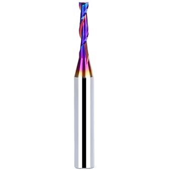 Upcut Spiral Router Bit 1/4 Inch Shank 1/8 Inch Cutting Diameter 1/2 inch Cutting Length with Extra Long Life Coating CNC Router Bits End Mill for Wood Cutting, Slot Mortise, Engraving