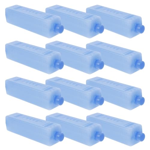 SWOOMEY Reusable Ice Packs 12Pcs - Reusable Ice Pack Cooler Blocks - Space Saving Fast Chilling PE Ice Crystal Box for Coolers and Food
