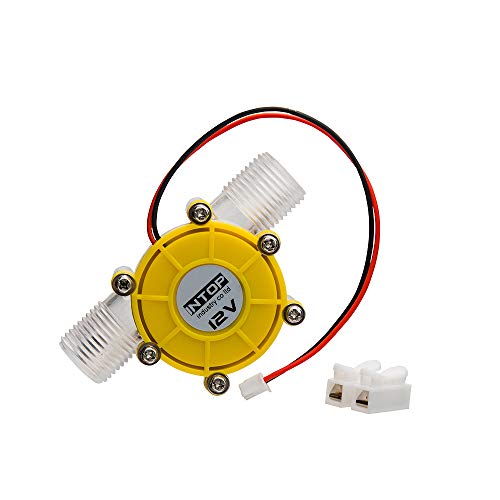 WZINTOP 12V/10W DC Water Flow Generator Turbine Generator hydroelectric Micro Hydro Generator Tap Water Flow Hydraulic DIY(Yellow)