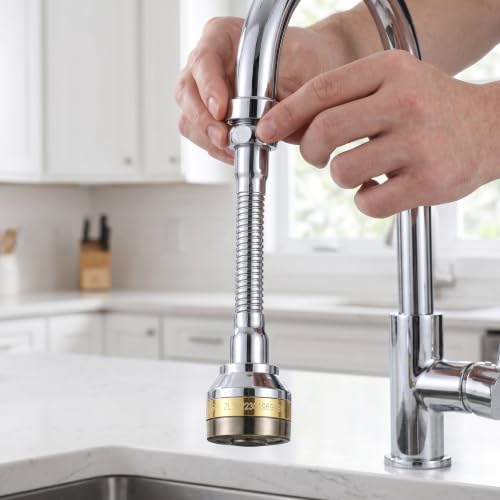 Extensor de grifo flexible para cocina con 3 modos de chorro y rotación 360 5
