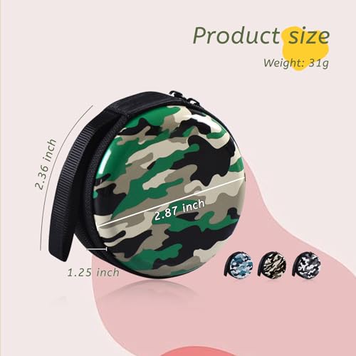 Change Purse, 4PCS Fashionable Camouflage Colour Coin Pouch, Unisex Portable Round Mini Purse Pouch with Hand Strap and Zipper for Storing Change and Keys2