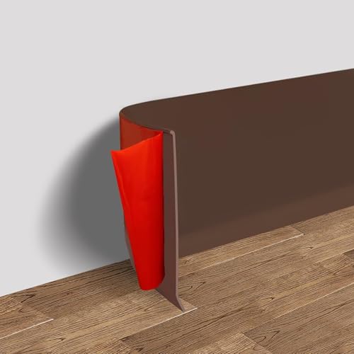 Plinthe adhésive flexible en PVC gris pour finition murale chic