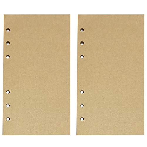 OVERisus 手帳リフィル システム 手帳 リフィル フリー スタイル 無地 クラフト紙 メモ 帳 スケジュール 6穴 ルーズリーフ 2冊 セット