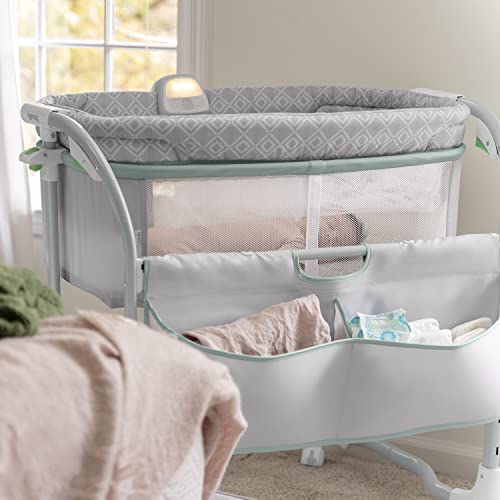 Ingenuity Dream & Grow Bedside Baby Bassinet 2-Mode Crib 0-12 Months, Adjustable Height - Tesse #TOP5