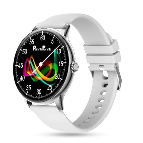 Image of PunnkFunnk Glavito Round Dial Smartwatch with 1.49 inch AMOLED Display, Bluetooth Calling, Functional Crown Control, 100+ Sports Modes, IP67, Health Tracking, 100+ Watch Faces for Men & Women (Grey)