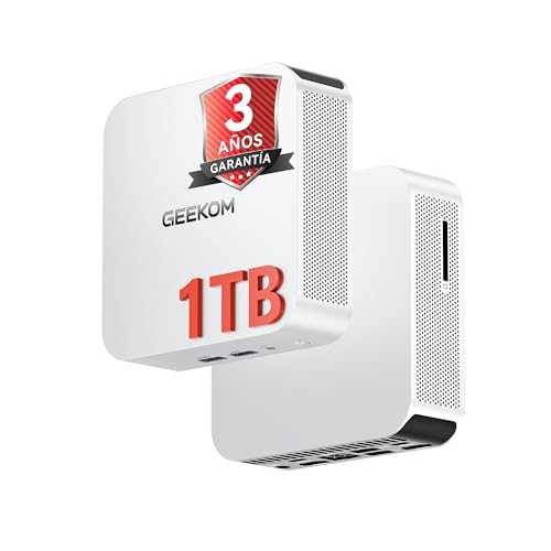 GEEKOM Mini PC A5 Pro 2026 Edition con AMD Ryzen 5 7530U, 16GB RAM y 1TB SSD (para el 95% de los Usuarios), Mini Ordenador con Windows 11 Pro | 2×USB4 | 4 Salidas 8K | Lector SD |para Oficina y Hogar