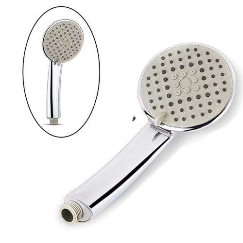 Image of ABS Plastic 5Flow Hand Rain Spray Shower Head | Bathroom Hand Shower with Adjustable Water Flow | Durable, Lightweight, Easy Installation, Modern Bathroom Accessory (Pack of 1)
