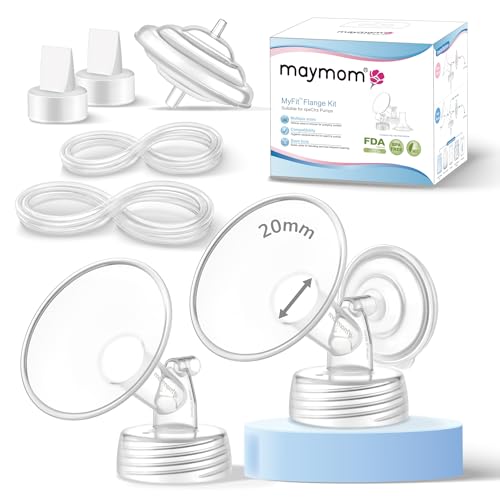 Image of Maymom Pump Parts Compatible with Spectra S1 S2 9 Plus Electric Breastpump, Flange (20mm) Valve Tubing Backflow Protector, Not Original Spectra S1 S2 Replacement Pump Parts Accessories