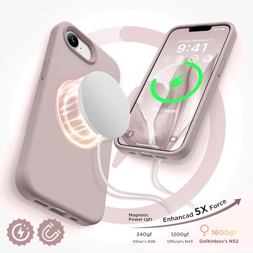Image of GolbinBox Magnetic for iPhone 17e /16e Case, Silicone Cover, Light Taro