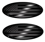9 Inch American Black Flag Emblem for Ford,Replacement for Ford Emblem,Aluminum Front Grill Rear Tailgate Oval Badge Fit for Ford F150,F250,F350,Edge,Explorer,Ranger(2 Pieces)