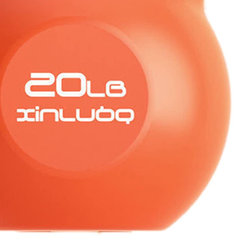 Profesjonalne Ciężarki Kettlebell z szeroką rączką do Treningu Siłowego, Sprzęt do ćwiczeń, materiał PE do Użytku na Zewnątrz (20 funtów / 9,1 kg Pomarańczowy)