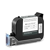Phezer Original 42ml Black Quick Dry Solvent Ink Cartridge Replacement PS127 for 0.5inch/12.7mm Handheld Inkjet Printers P15 / P16 / P18 and 0.5-inch Mini Inkjet Printer (PS127 Cartridge)